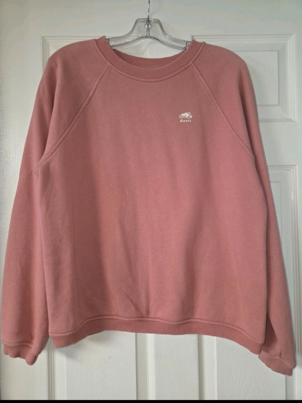 Roots Canada Peach Dusty Rose Crewneck Sweatshirt Med